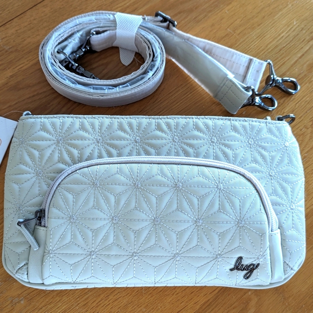 Lug SVL Quilted Flyer Crossbody Bag in Pebble